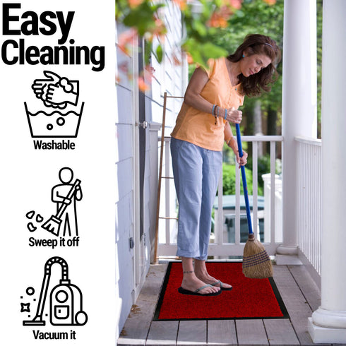 Arran Door Mat - Red